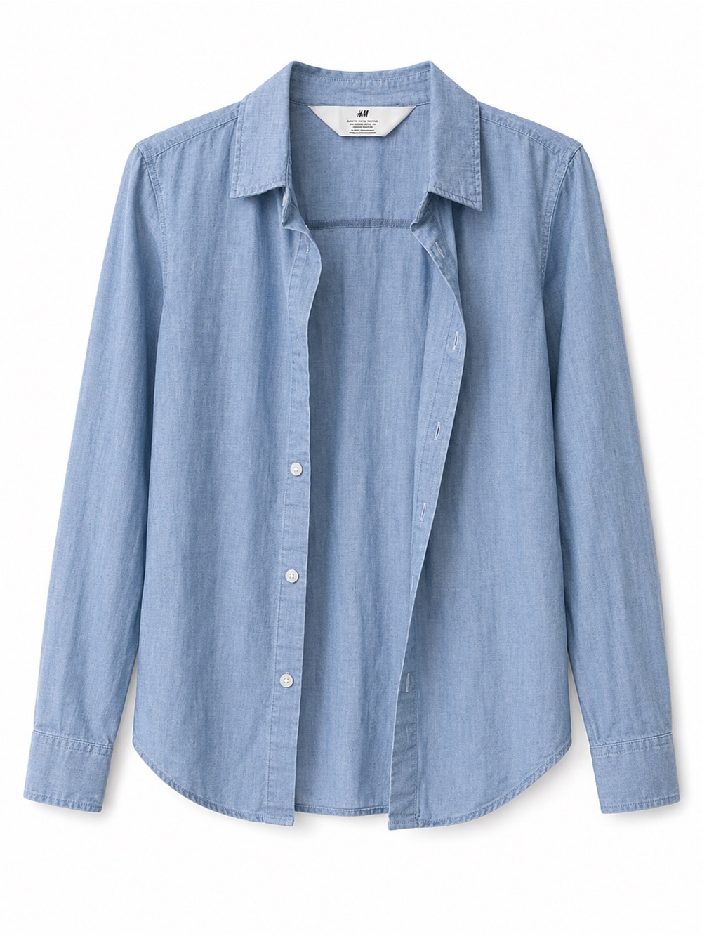 H&M Light Blue Denim Button-Down Shirt